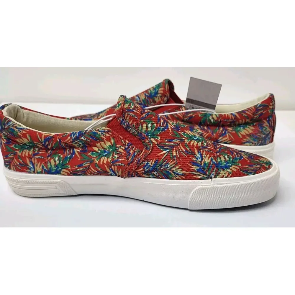New Nautica Men's Size 8.5 Shoes Floral Red Palm Sneaker Loafer Chandler CV211-6